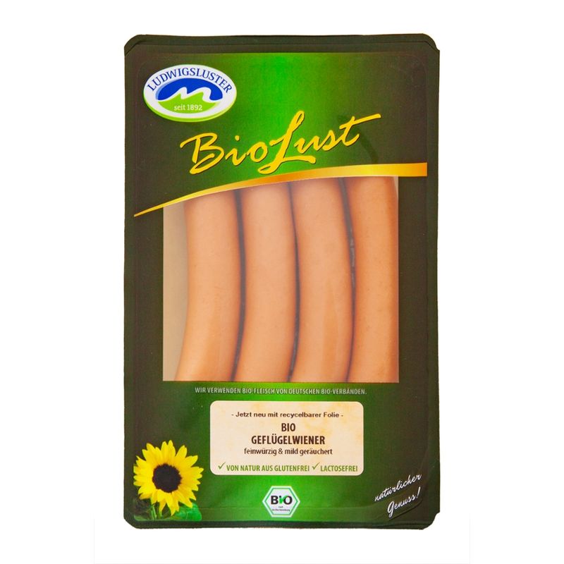 Biolust Bio Geflügelwiener 4x50g - Produktbild