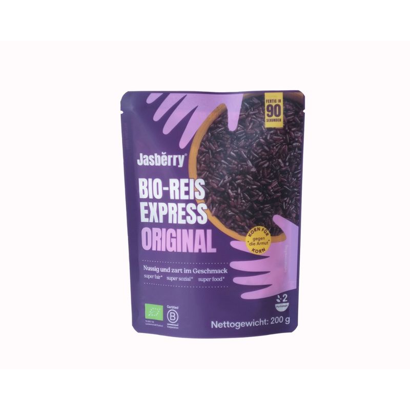 Jasberry Jasberry Bio Express Vollkorn-Jasberry Reis lila reich an Oxidantien B Corp - Produktbild
