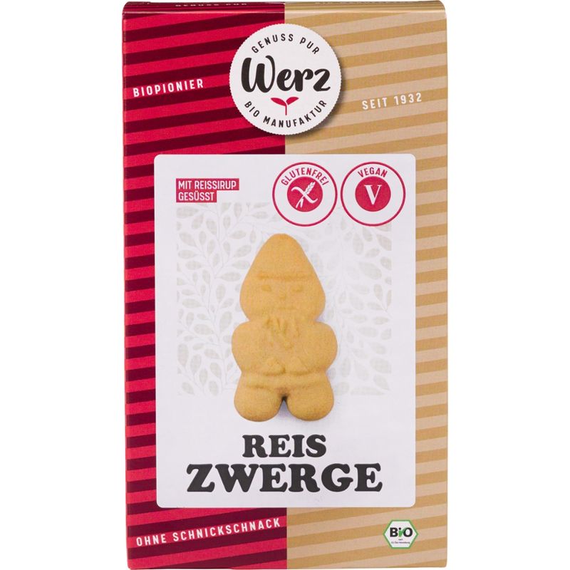 Naturkornmühle Werz Reis Zwerge, Vollkornkekse,  glutenfrei - Produktbild