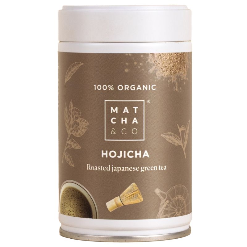MATCHA & CO Bio Hojicha Grüntee 80g – Geröstetes japanisches Grünteepulver - Produktbild