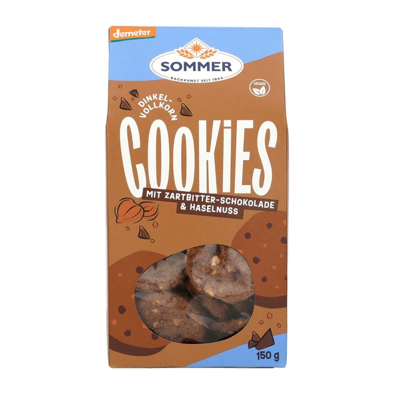 SOMMER BACKKUNST SEIT 1864 Demeter Dinkel Schoko Cookies, Vollkorn - Produktbild
