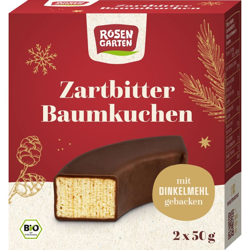 Rosengarten Zartbitter Baumkuchen Duo 100g - Produktbild
