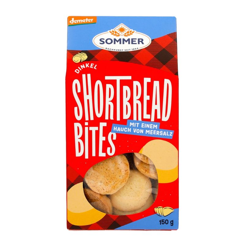 SOMMER BACKKUNST SEIT 1864 Dinkel Shortbread Bites mit einem Hauch von Meersalz - Produktbild