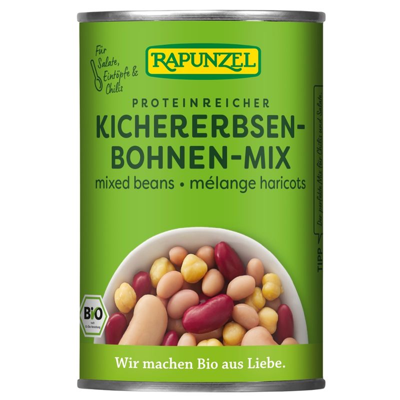 Rapunzel Kichererbsen-Bohnen-Mix in der Dose - Produktbild
