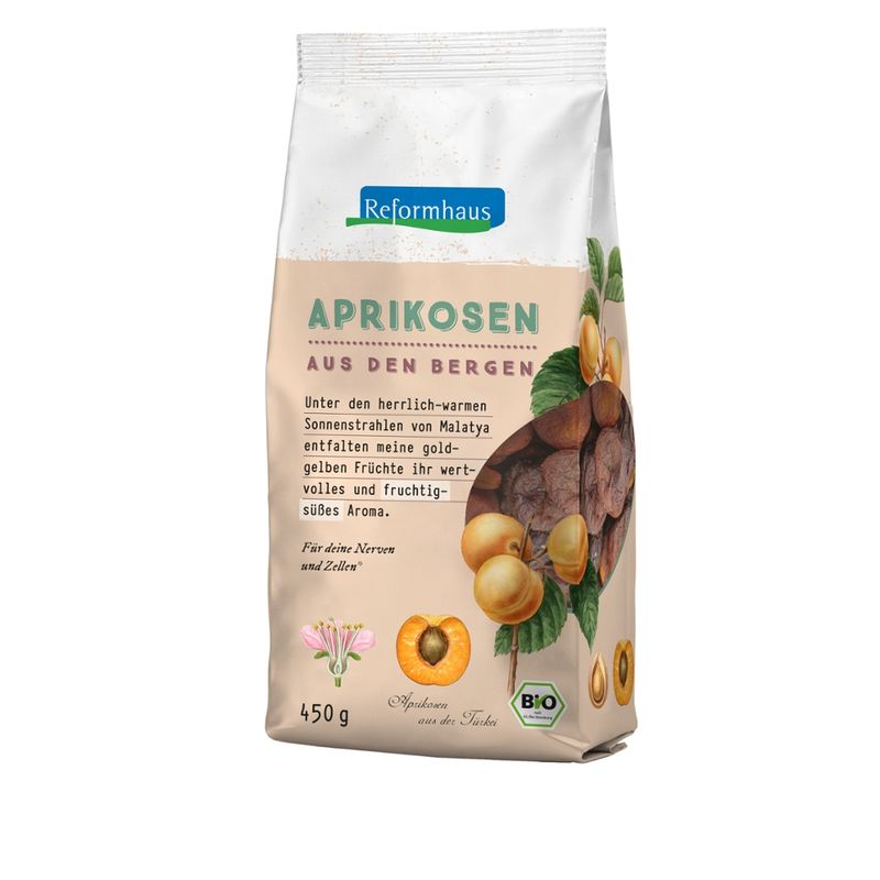 Reformhaus Aprikosen, ganz, süß, groß - Produktbild