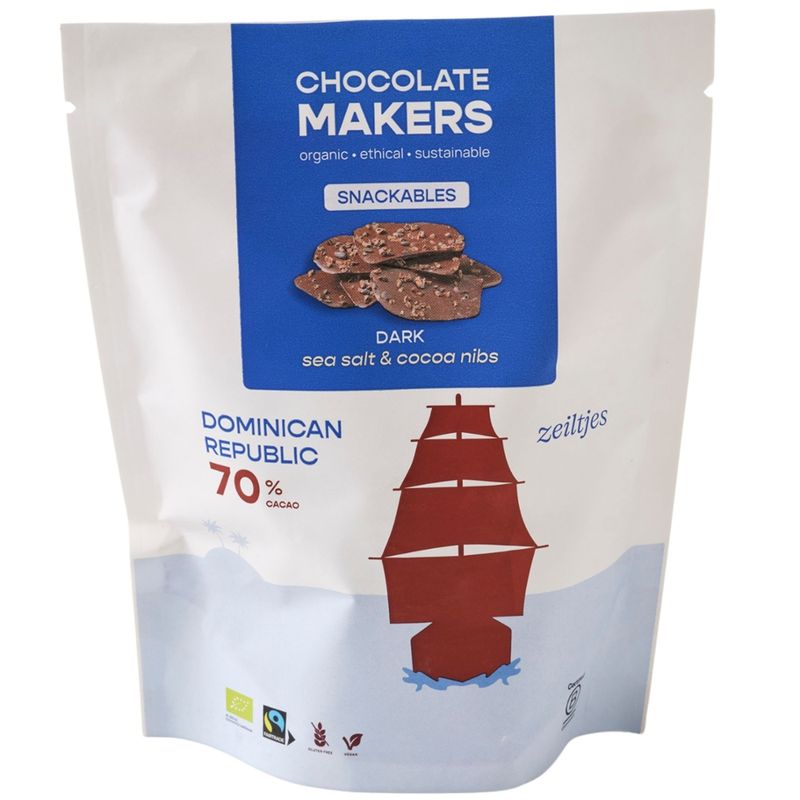 Chocolatemakers Domininkanische Republik Zeiltjes Pur 70% Kakaonibs - Produktbild