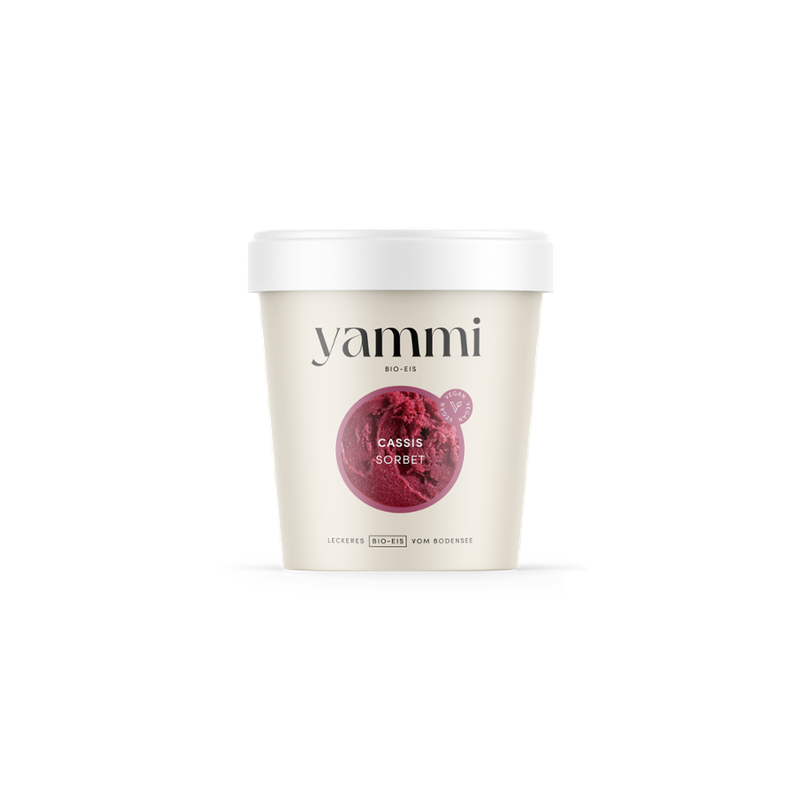 yammi BIO-EIS Cassis Sorbet, Familienbecher - Produktbild