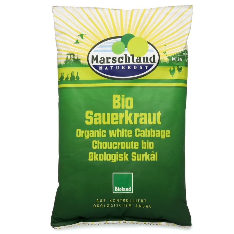 Marschland  Bioland Bio-Sauerkraut 500g Folien-Btl. MARSCHLAND - Produktbild