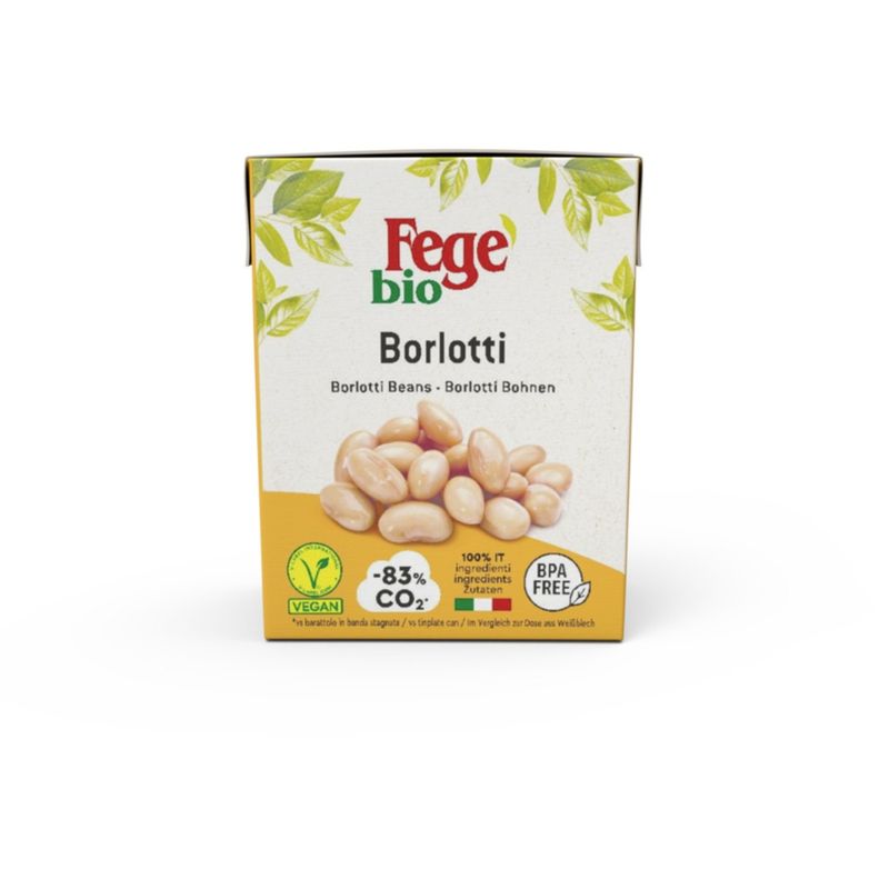 FEGE' FEGE' Gekochte Borlotti bohnen aus kontrolliert biologischem anbau 16x380 - Produktbild