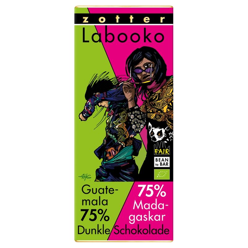 Zotter Schokolade Labooko - 75% Guatemala + 75% Madagaskar - Produktbild