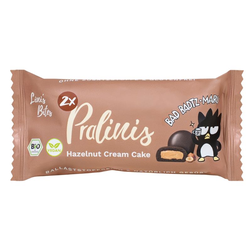 Lini's Bites Hazelnut Cream Cake Pralini Bio Dattel-Kugeln Badtz Maru - Produktbild