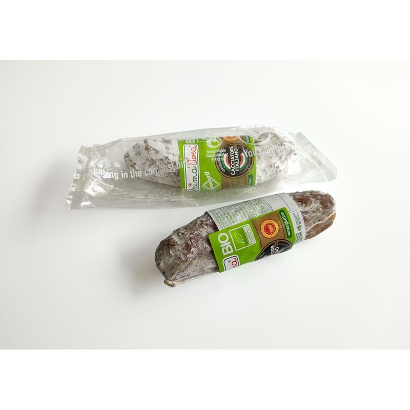 PrimaVera Salamino Bio Cacciatore DOP luftgetrocknet 160g egalisiert - Produktbild