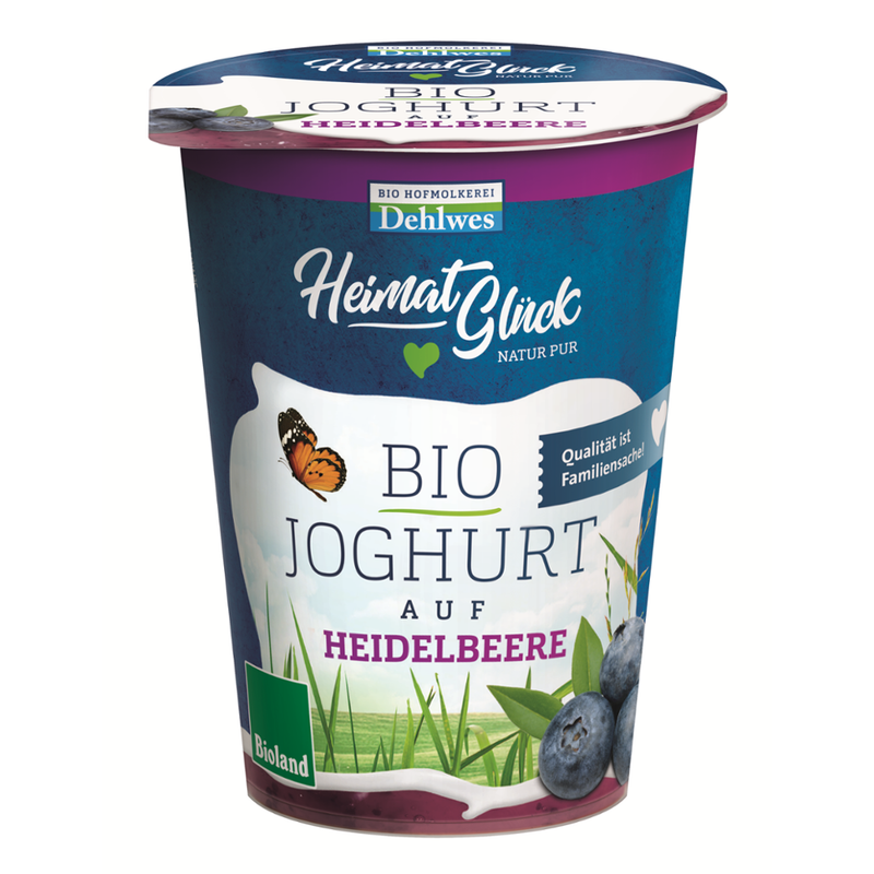HeimatGlück BIO-Joghurt auf Heidelbeere 3,5% Fett 400g - Produktbild
