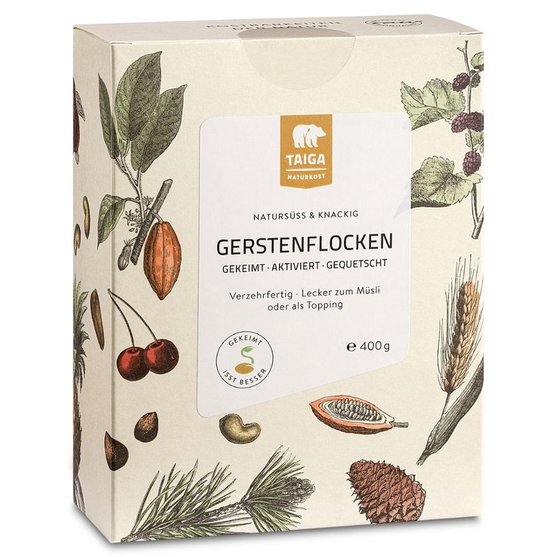 TAIGA NATURKOST Gerstenflocken gekeimt und aktiviert, bio - Produktbild