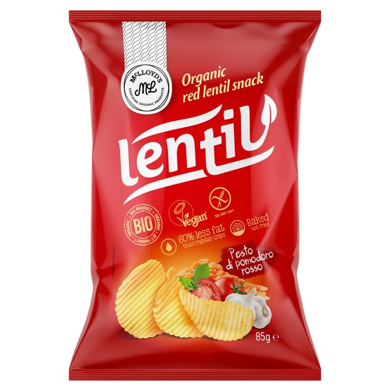 McLLOYD'S McLloyd's Red Lentil - organic red lentil snack mit rotem Pestogeschmack - Produktbild