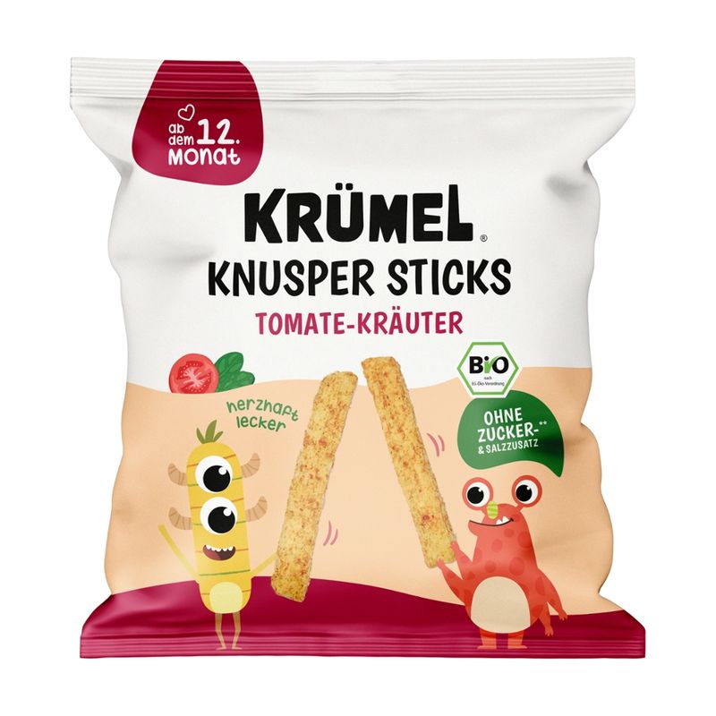 Krümel Krümel Bio Knusper Sticks Tomate-Kräuter 25g - Produktbild