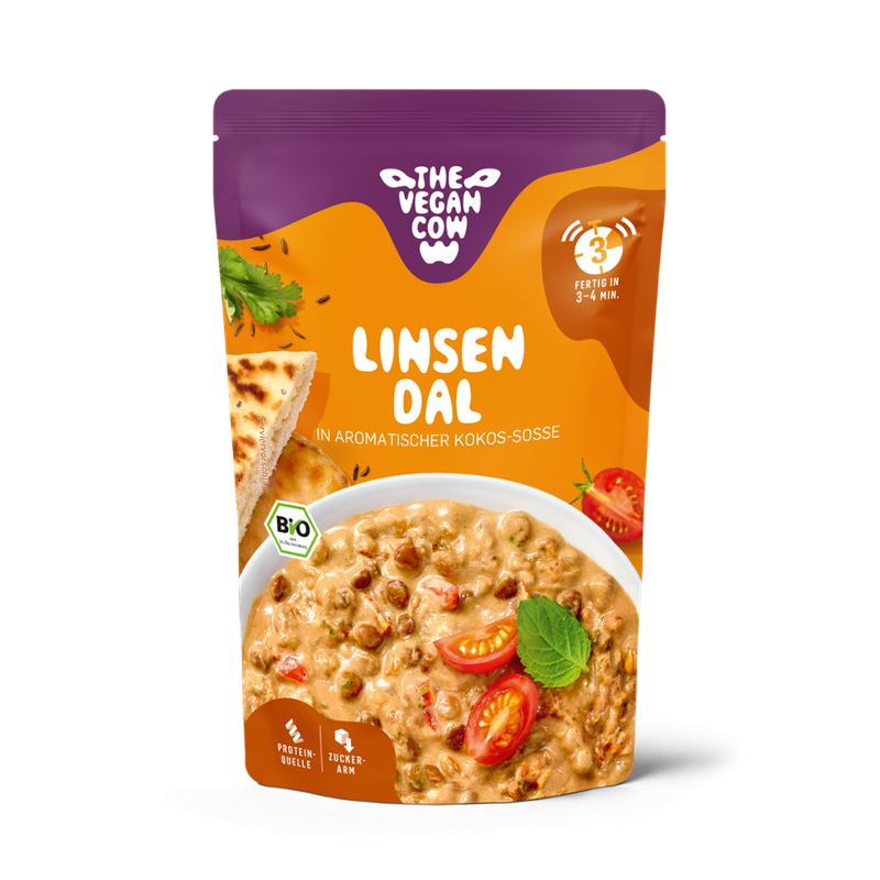 THE VEGAN COW Linsen Dal in aromatischer Kokos-Sosse - Produktbild