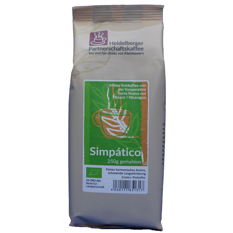 Heidelberger Partnerschaftskaffee Simpatico 250g gemahlen - Heidelberger Partnerschaftskaffee - Produktbild