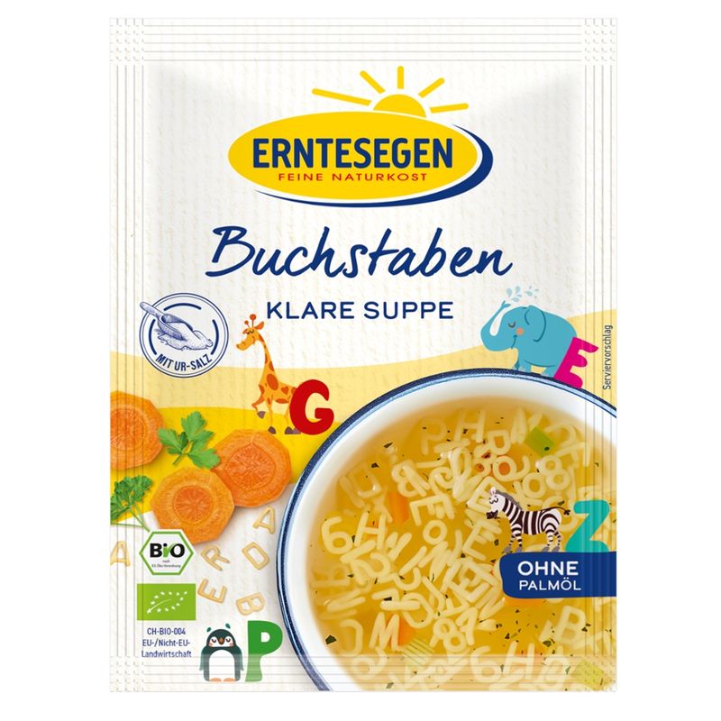 Erntesegen Buchstaben Klare Suppe Bio - Produktbild