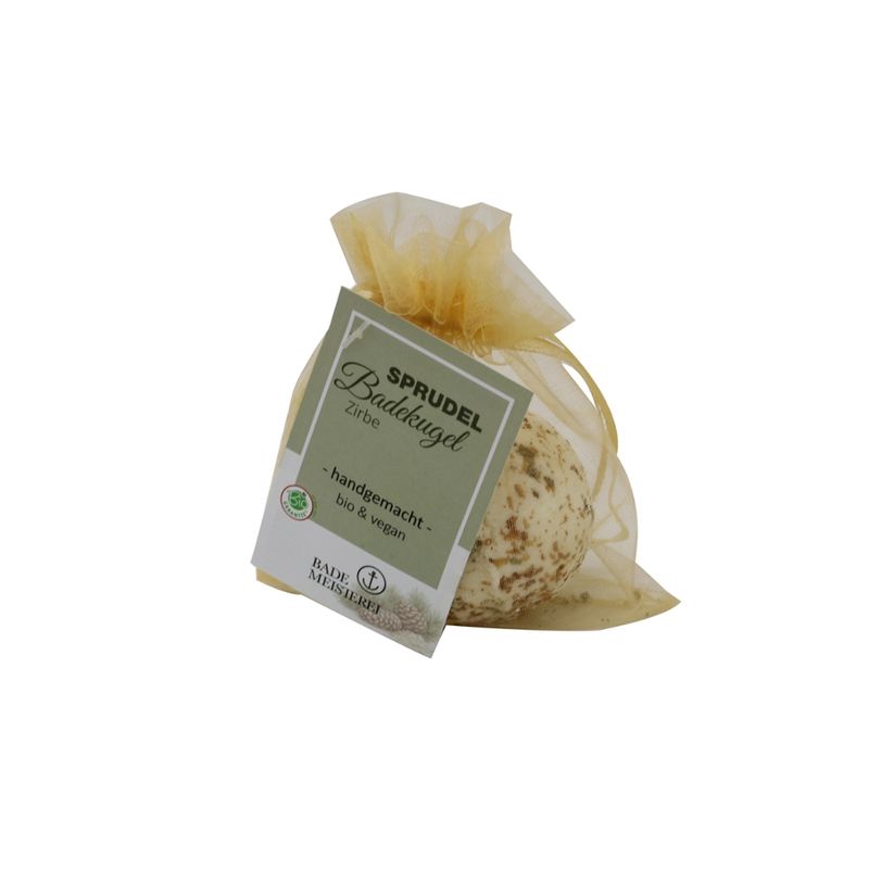 Bademeisterei Bademeisterei Bio & Vegane Sprudelbadekugel "Zirbe" 50g im Display AT-BIO-301 - Produktbild