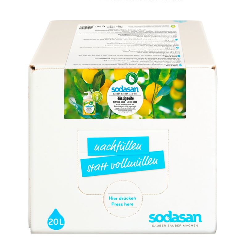 sodasan Liquid Soap Citrus & Olive 20l BiB - Produktbild