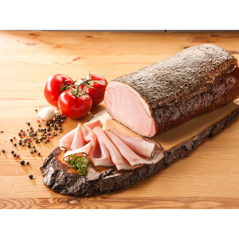 Metzgerei Huber  Bio Produkte BIO Pfefferkarreeschinken 2,5 kg - Produktbild