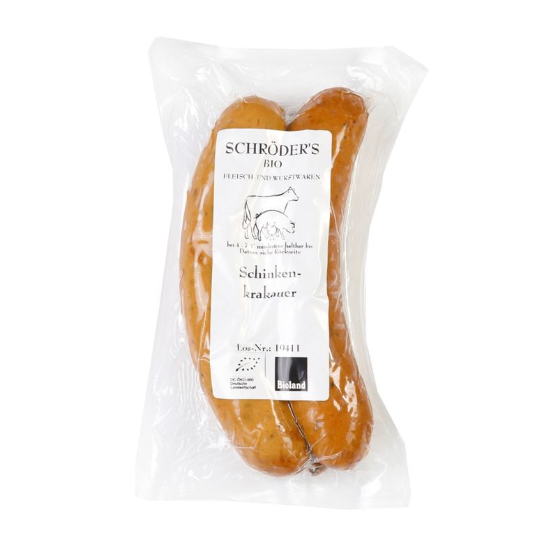Schröder's Bio Fleisch- und Wurstwaren Schinkenkrakauer 2x100 g - Produktbild