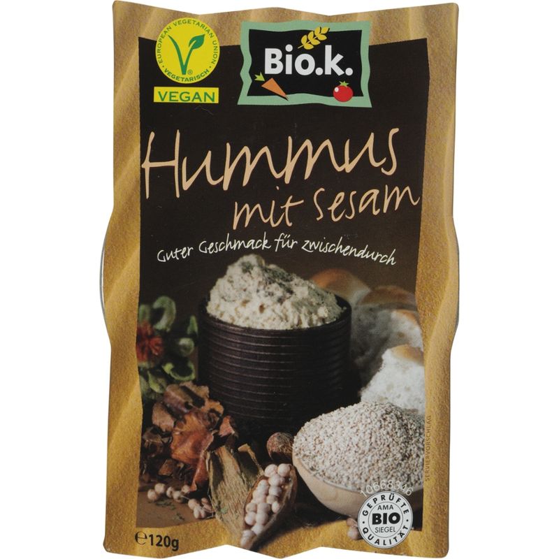 Bio.k. Bio.k. Hummus Sesam auf Kichererbsenbasis mit Sesam - Produktbild