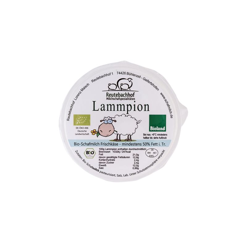 Reutebachhof Bio-Schafmilch-Frischkäse, Lammpion - Produktbild