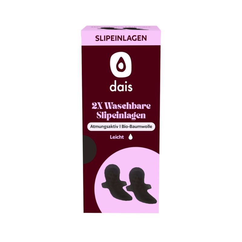 dais Waschbare Slipeinlagen aus Bio-Baumwolle / Waschbar / Multi-Pack (2Stück) - Produktbild
