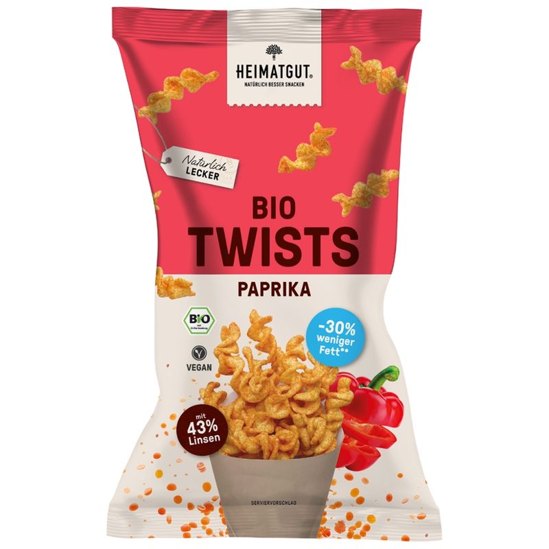 Heimatgut Bio Linsen Twists Paprika - Produktbild