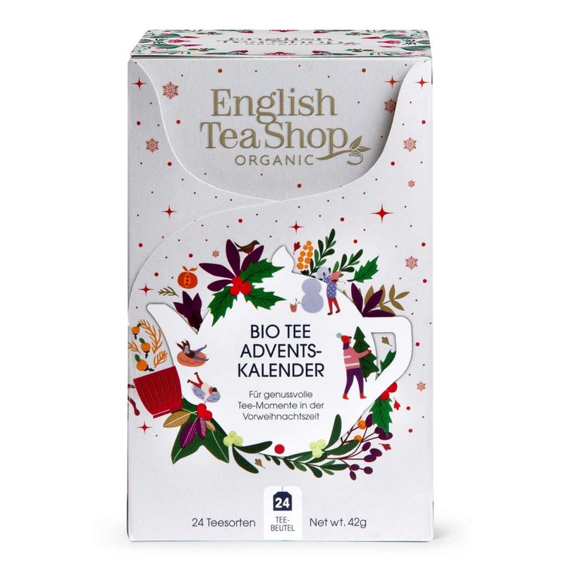 English Tea Shop ETS - Tee Adventskalender "Weihnachtsmarkt" weiß 24 verschiedene BIO Tees - Produktbild