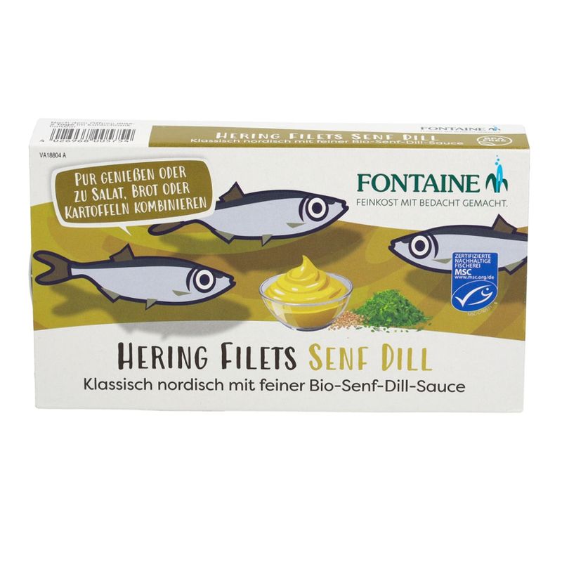 Fontaine Heringsfilets in Bio-Senf-Dill-Sauce - Produktbild