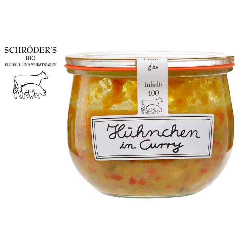 Schröder's Bio Fleisch- und Wurstwaren Hähnchen in Curry 400 g - Produktbild