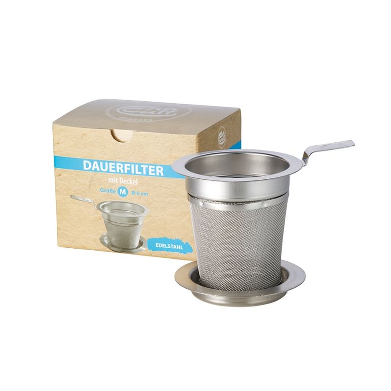 Cha Cult® Edelstahlfilter Größe M H 7,2 cm, Ø 6 cm - Produktbild