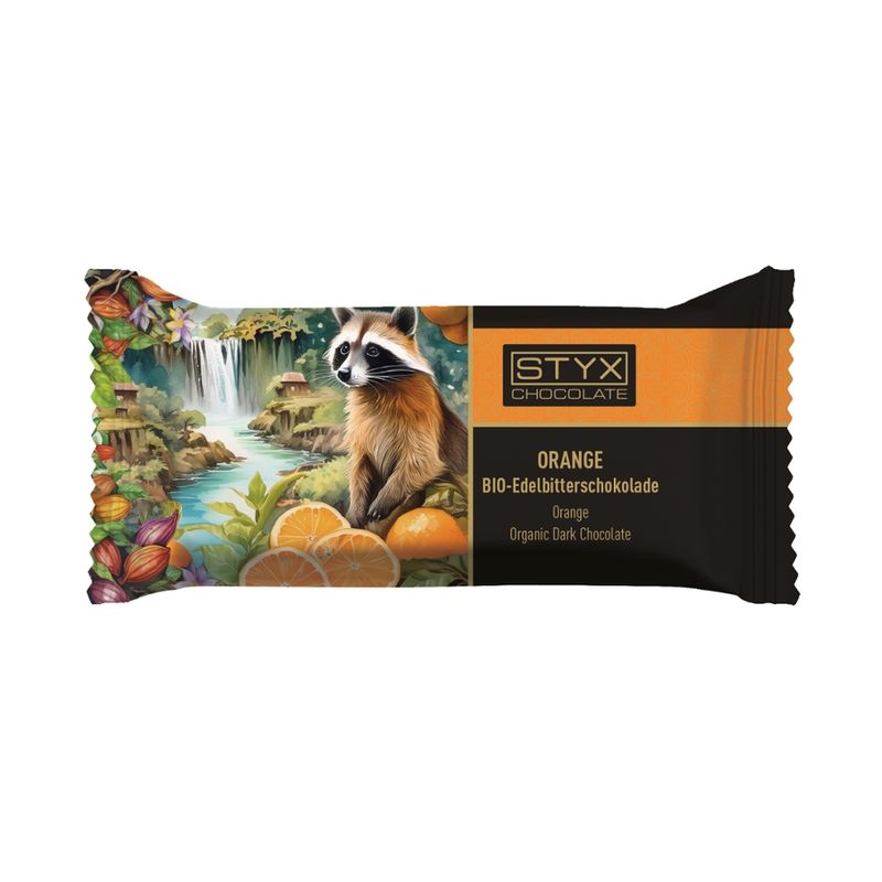 Styx Naturcosmetic BIO-Edelbitterschokolade gefüllt mit 70% Orange-Ganache, alkoholhältig 70g - Produktbild