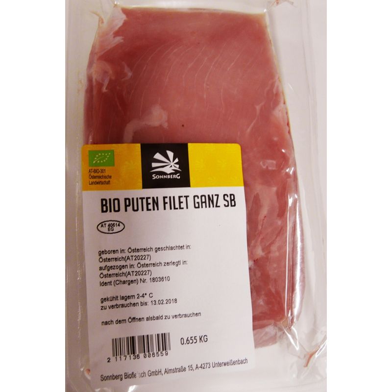 Sonnberg BIO Puten Filet ganz SB VAC - Produktbild