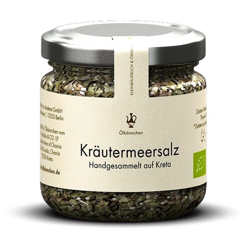 Ölkännchen Ölkännchen Kräutermeersalz mit Oregano, Thymian & Rosmarin, Kreta GR 50g im Glas - Produktbild