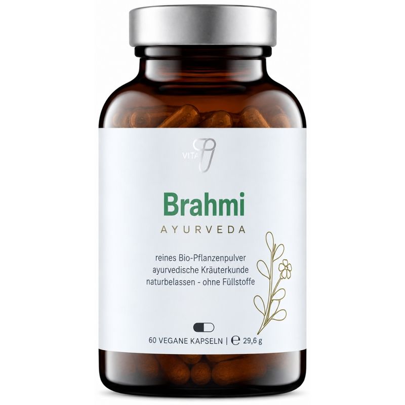 vita7 Bio Brahmi Pflanzenpulver, Ayurveda, 60 Kapseln, 29,6 g - Produktbild