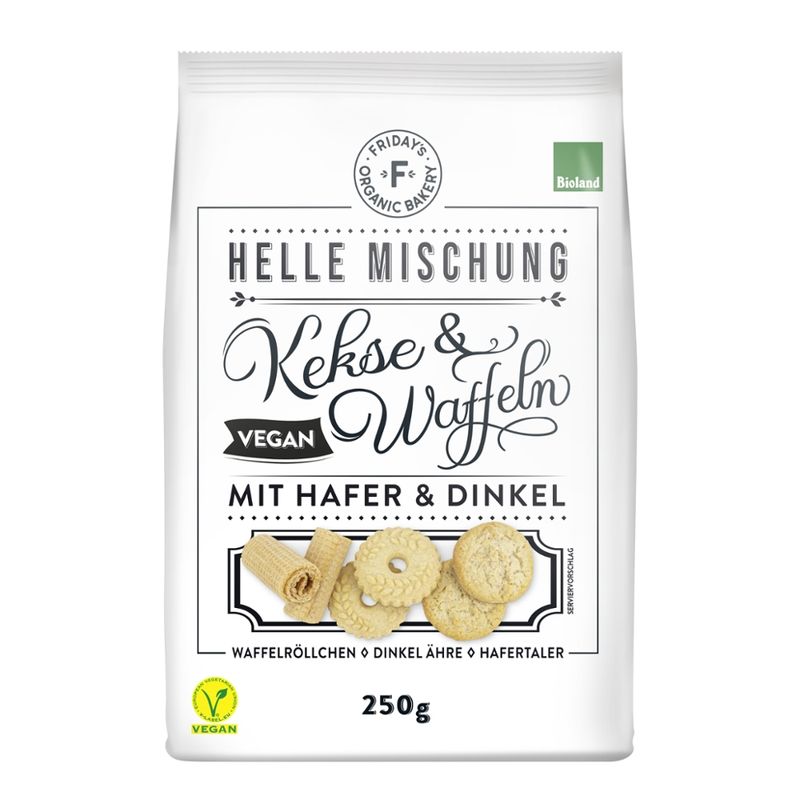Friday's Organic Bakery  Friday's Organic Bakery Helle Mischung Kekse & Waffeln mit Hafer und Dinkel - Produktbild