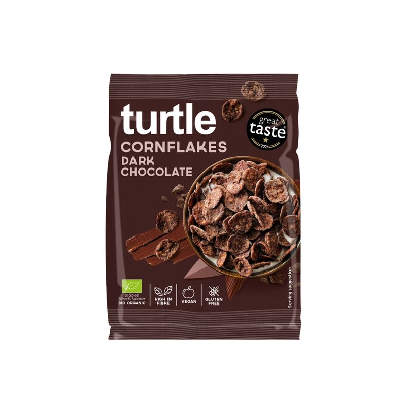 Turtle - Better Breakfast Mini Cornflakes Dark Chocolate BIO + Gluten Free 40g - Produktbild