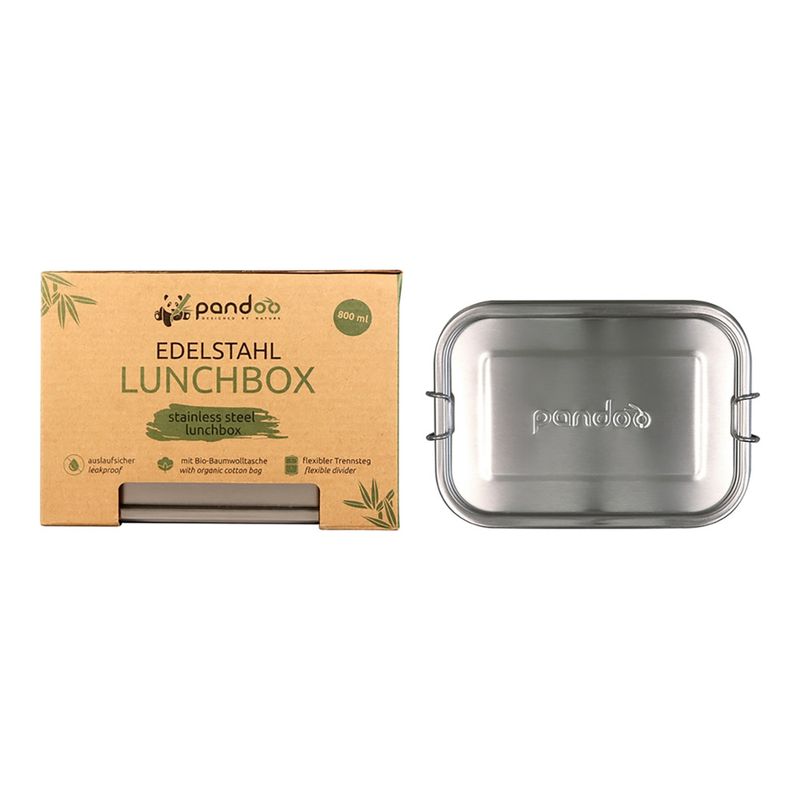 pandoo pandoo Edelstahl Lunchbox 1200ml: praktisch, umweltfreundlich und eine nachhaltige Alternative für den Alltag - Produktbild