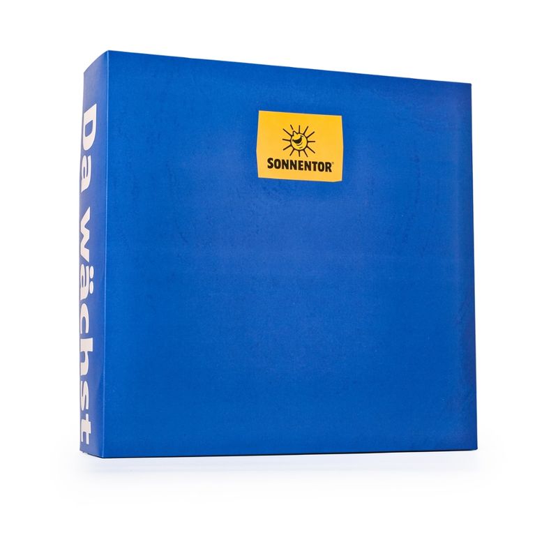 Sonnentor Geschenkkarton leer neutral, L 36,5x35,5x11 cm (blau) - Produktbild