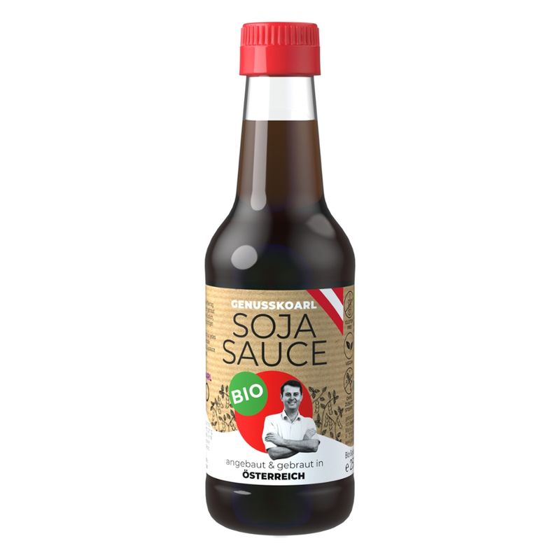 Genusskoarl Bio-Sojasauce 250 ml - Genusskoarl - angebaut & gebraut in Österreich - Produktbild