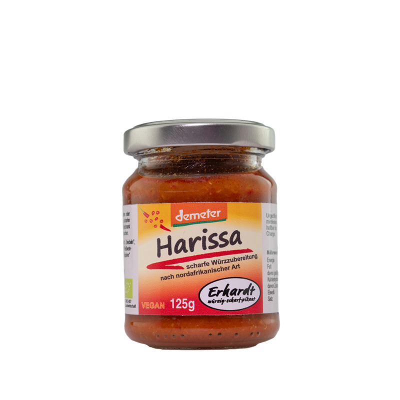 Erhardt würzig • scharf • pikant Demeter Harissa 125g - Produktbild