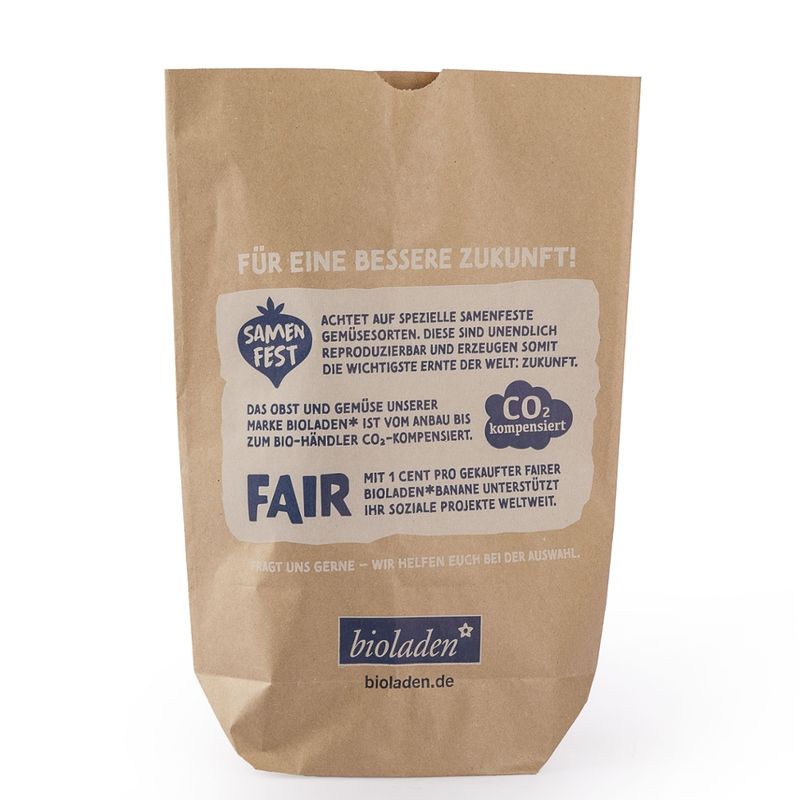 bioladen b*Kreuzbodenbeutel für O+G mittel 23x38cm - Produktbild