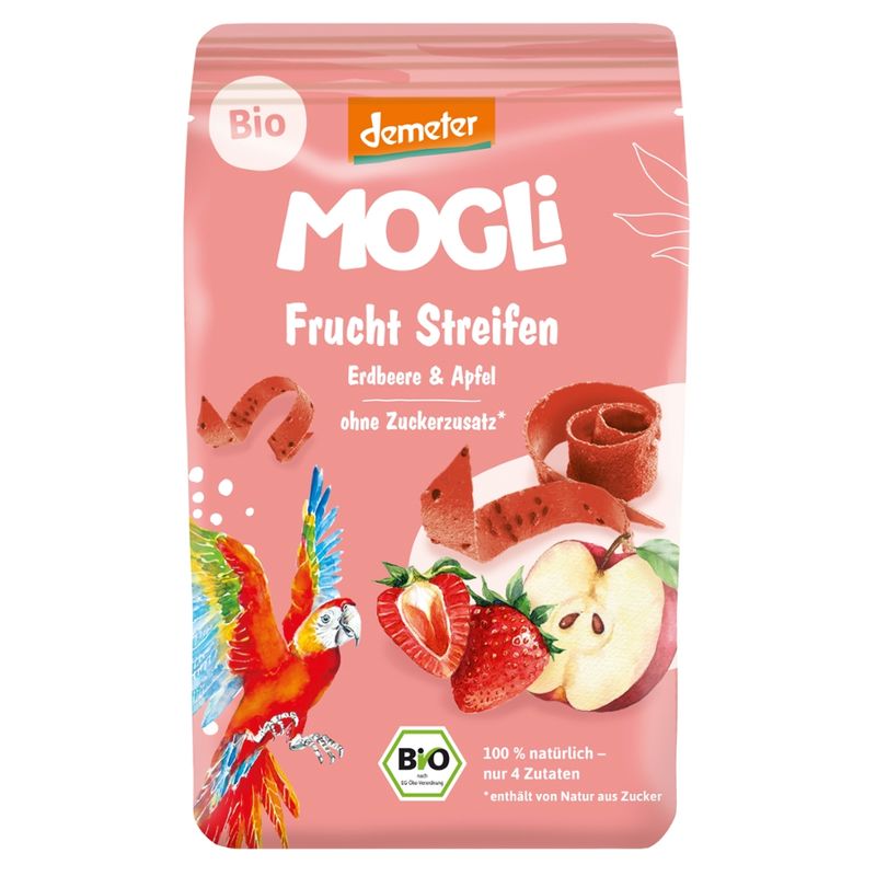 Mogli Fruchtgummistreifen Erdbeere und Apfel - Produktbild