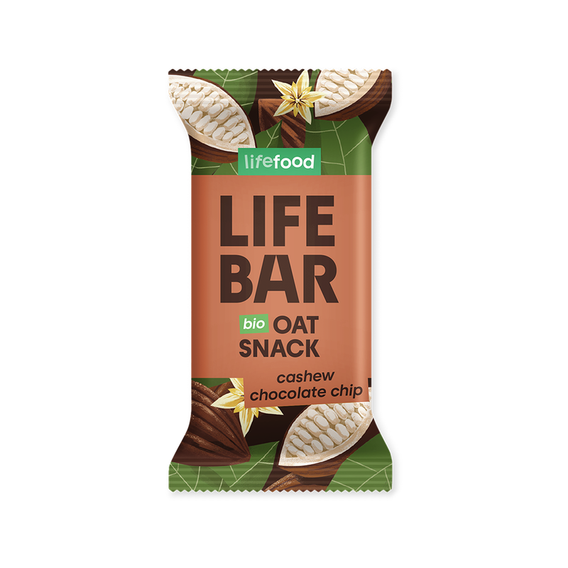 Lifefood  Lifefood Lifebar Oat Snack Cashew Chocolate Chip BIO - Produktbild