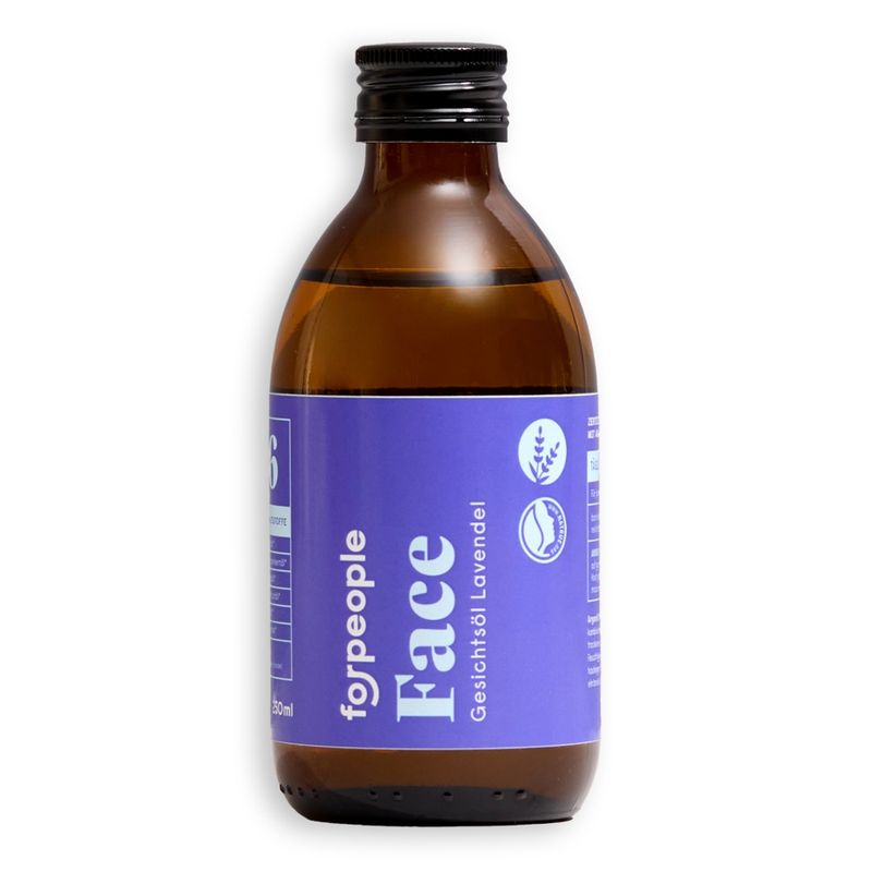 forpeople Face Oil 250 ml - Gesichtsöl mit Lavendel - 50 ml - Produktbild