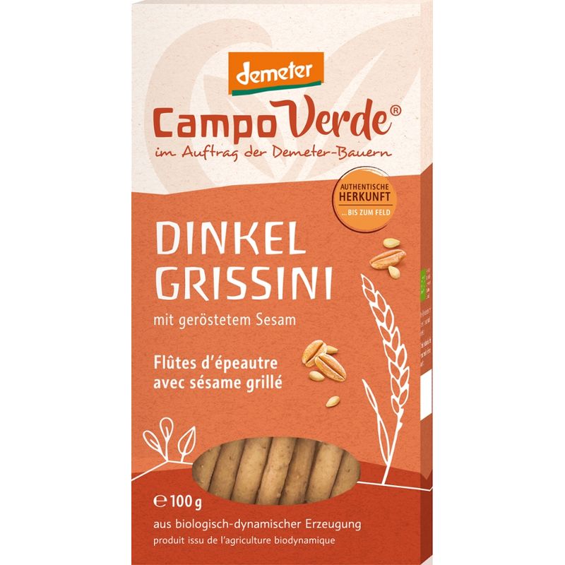 Campo Verde CV demeter Dinkelgrissini 100g - Produktbild